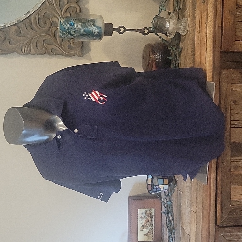 Polo Ralph Lauren Classic Fit Big Pony Stars and Striped Polo Shirt